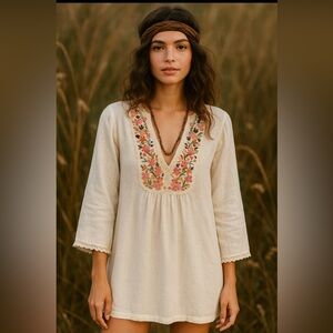 Vintage authentic hippie tunic